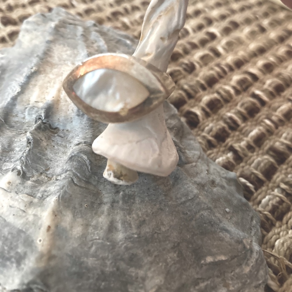 Mother Of Pearl, sterling silver ring